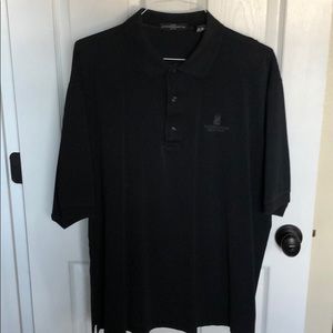 Black polo shirt
